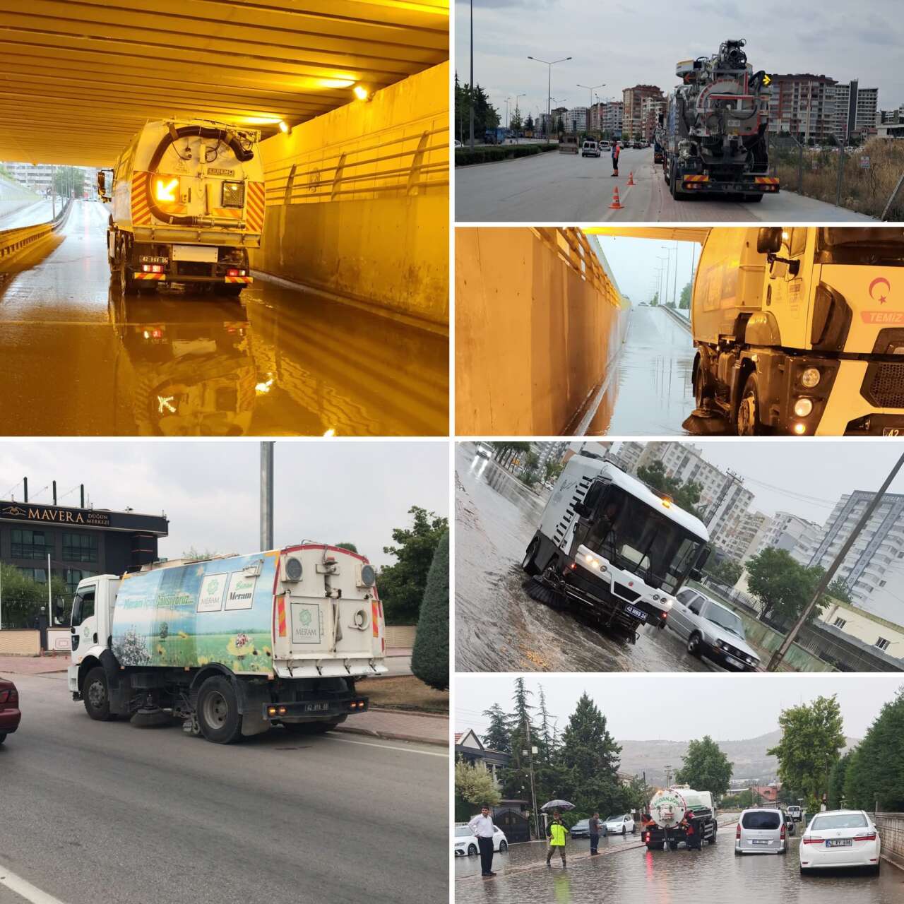 konyada-kuvvetli-yagis-kritik-noktalar-trafige-kapatildi