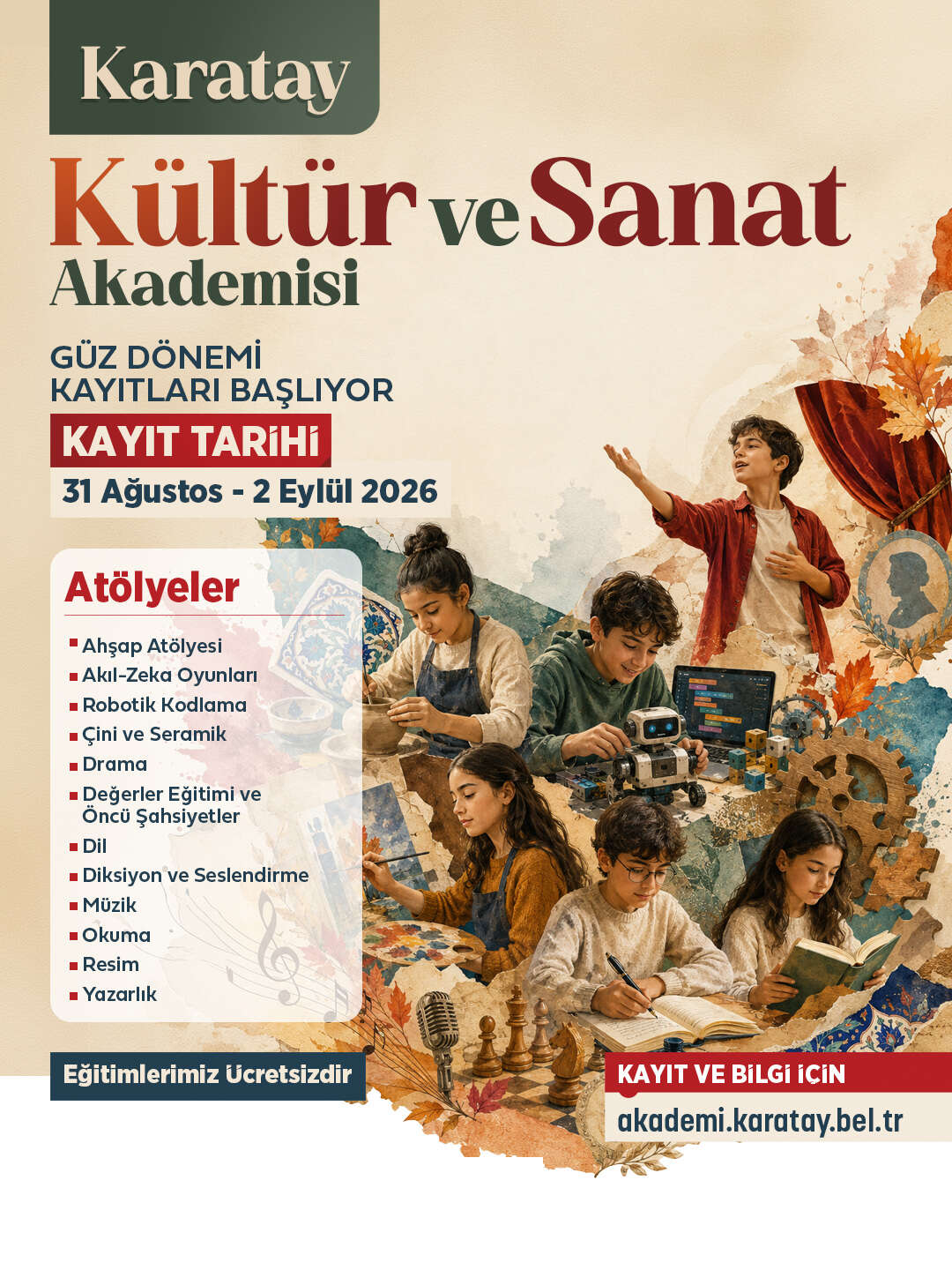 konyada-cocuk-ve-genclere-ucretsiz-akademi-basvurular-basladi