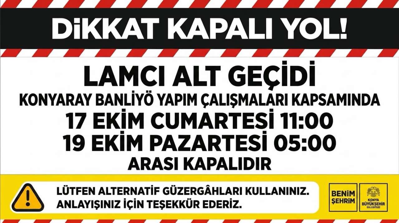 konyada-sanayileri-baglayan-alt-gecit-42-saat-kapali-kalacak