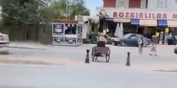 Konya’da engelli aracının karıştığı kaza anı kamerada