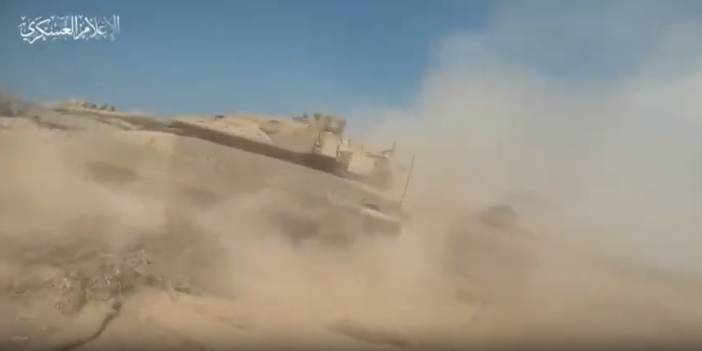 Kassam Tugayları, İsrail tankını sıfır mesafeden imha etti